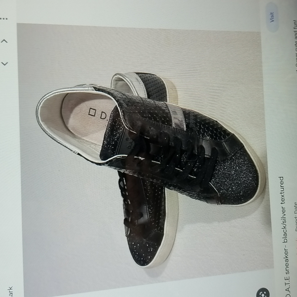 D.A.T.E CURVE GLITTER SNESKER IN BLACK MENS 8- WOMENS 9.5"